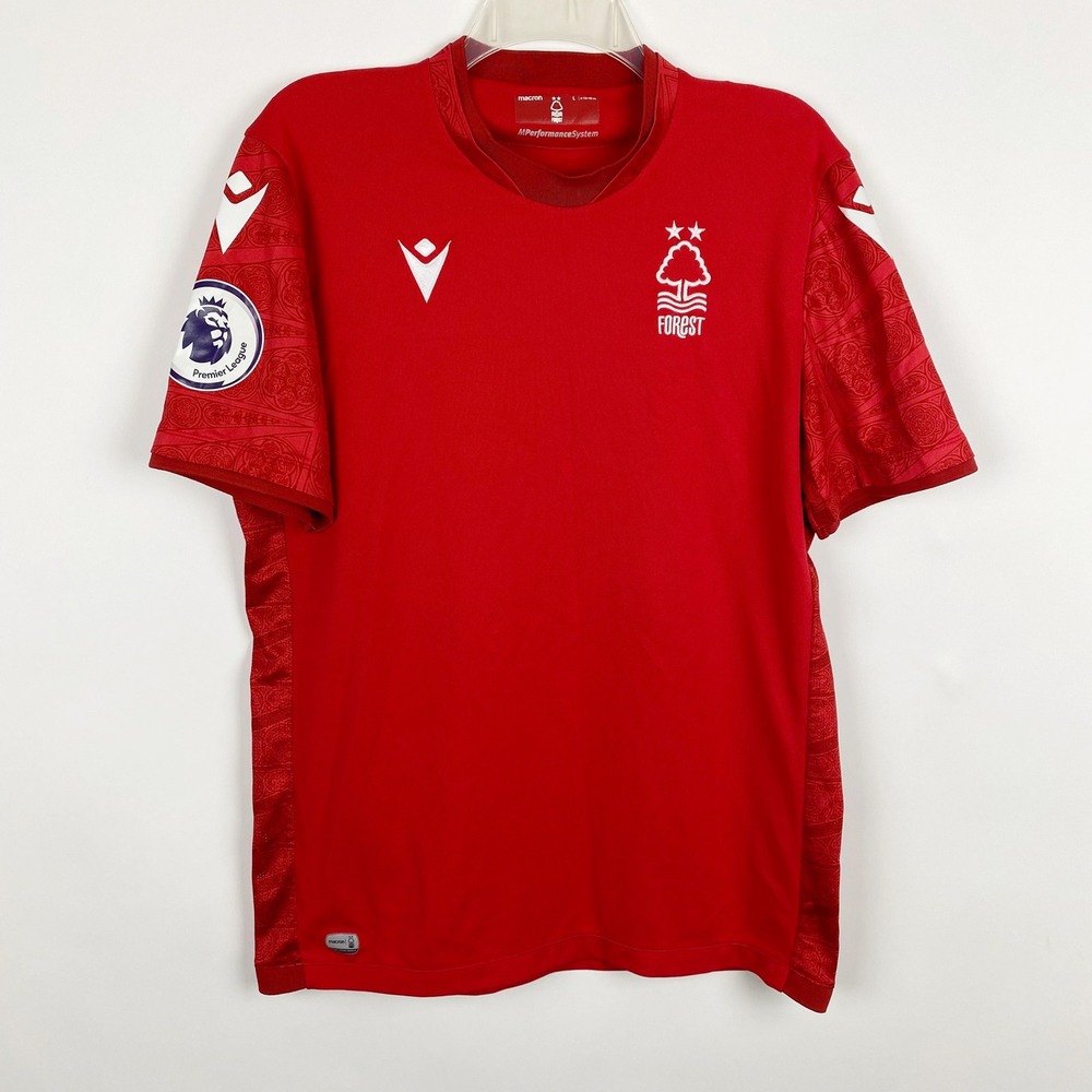 Macron Nottingham Forest FC Home Premier League Soccer Jersey Teen L Red